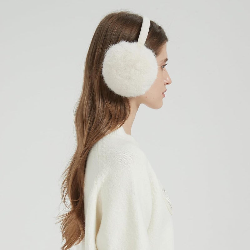 YATANAM Ear Muffs for Women Faux Fur Winter Girls Earmuffs Fluffy Adjustable Ear Warmers Cute Ear Covers - Image 5